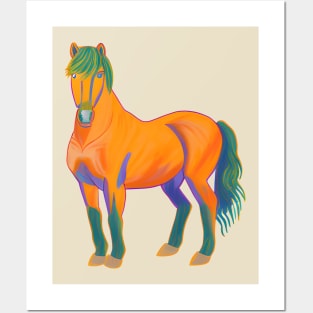 Icelandic Horse Colorful Posters and Art